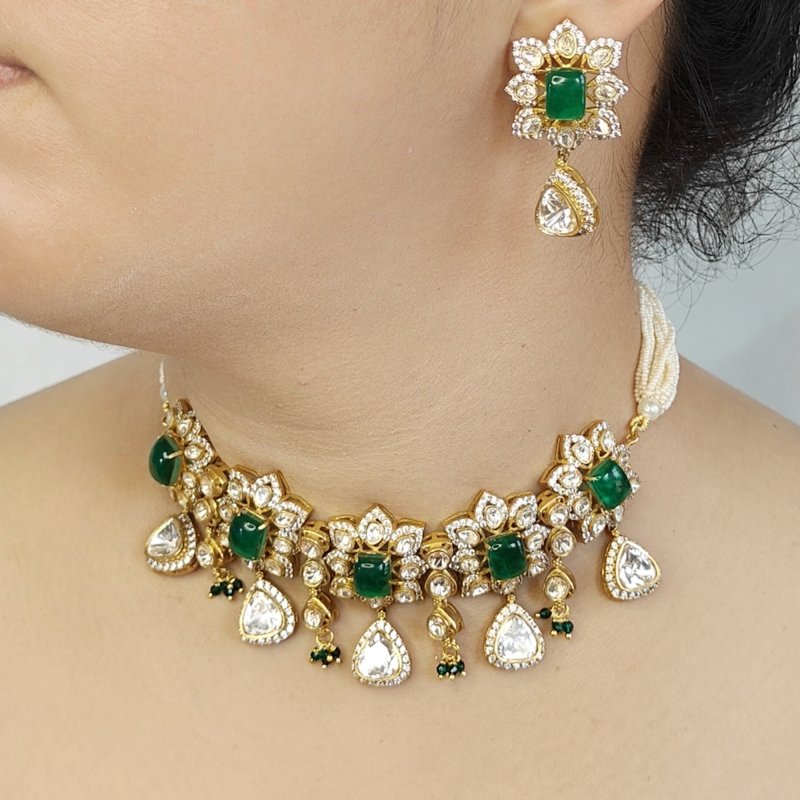 Sasha Moissanite polki choker