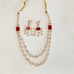 Netra Kundan Polki Double Line Set