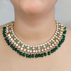 Gauhar Green Neckline Set