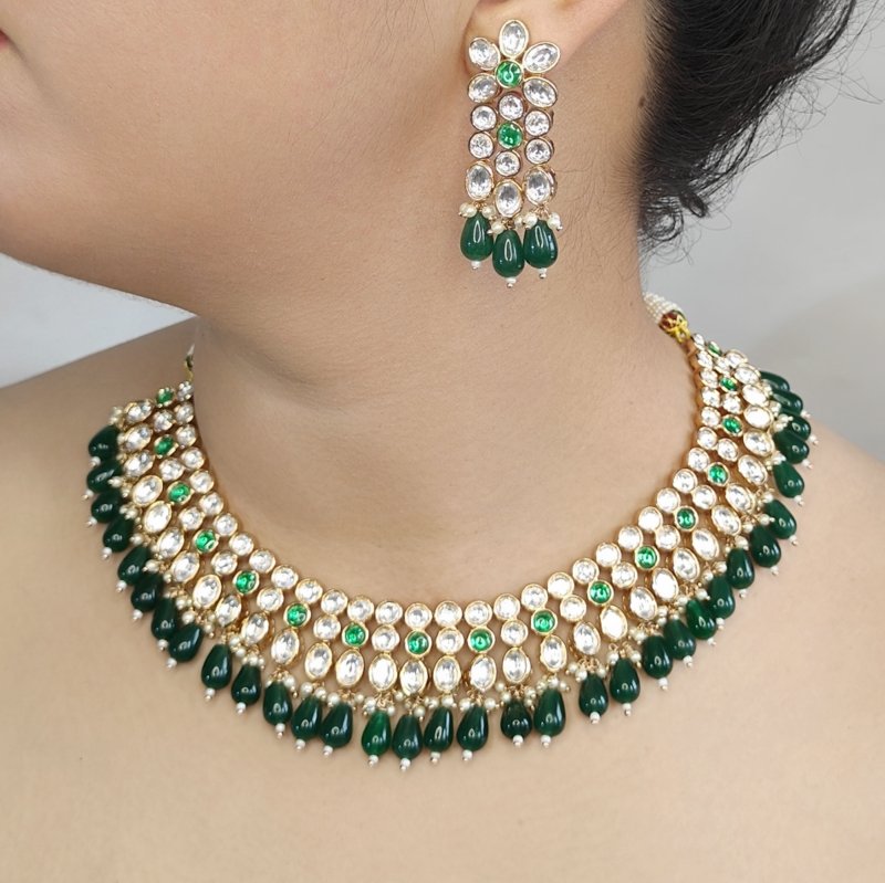 Gauhar Green Neckline Set
