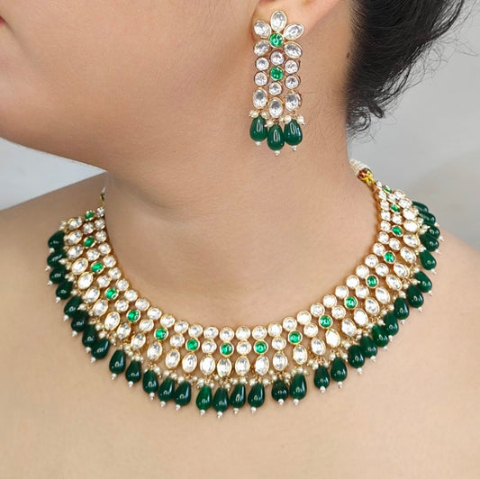 Gauhar Green Neckline Set