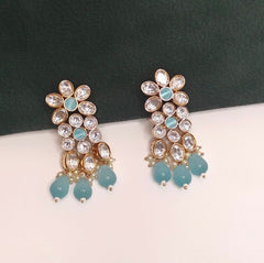 Gauhar Aqua Neckline Set