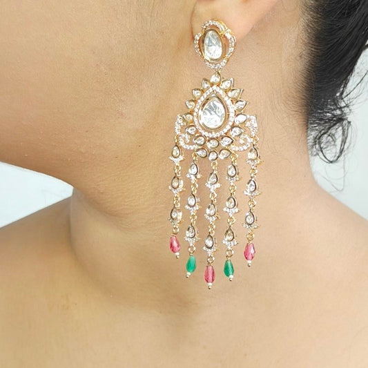 Aneesha polki danglers multicolour