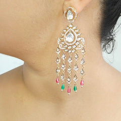 Aneesha polki danglers multicolour