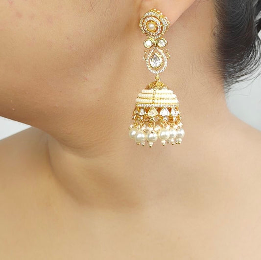 Aishwarya polki jhumka (Pearls)