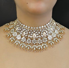 Pratiksha Polki Neckline Set (Pink)