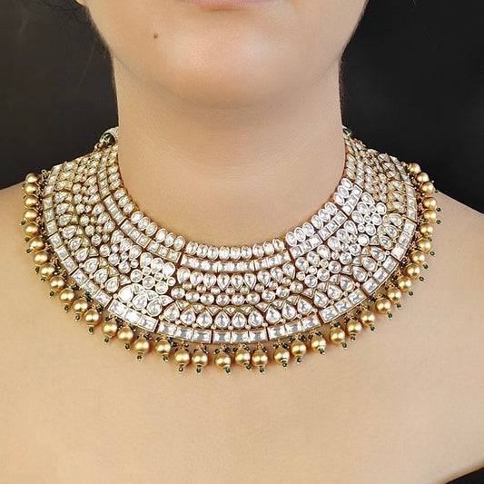 Mosaad Polki Neckline Set