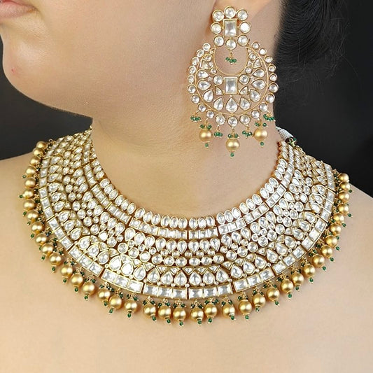 Mosaad Polki Neckline Set