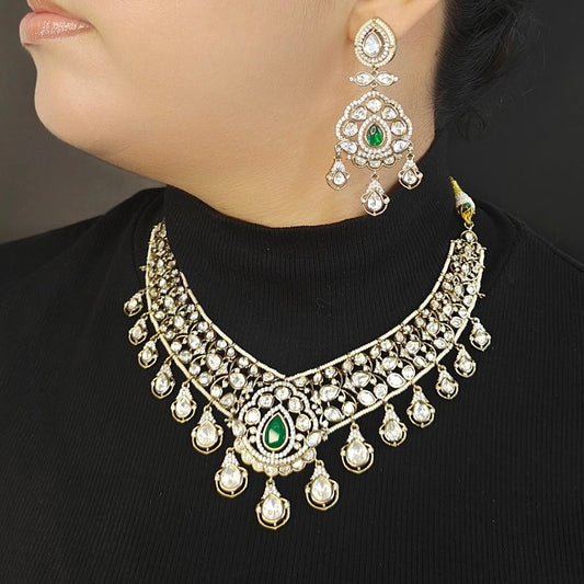 Veera Polki Neckline set