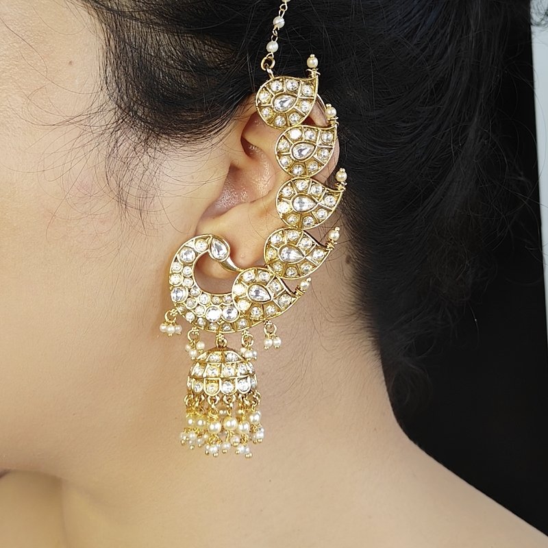 Anamika earrcuff earrings (pearl)