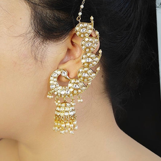 Anamika earrcuff earrings (pearl)