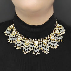 Amrita Grey Polki Set