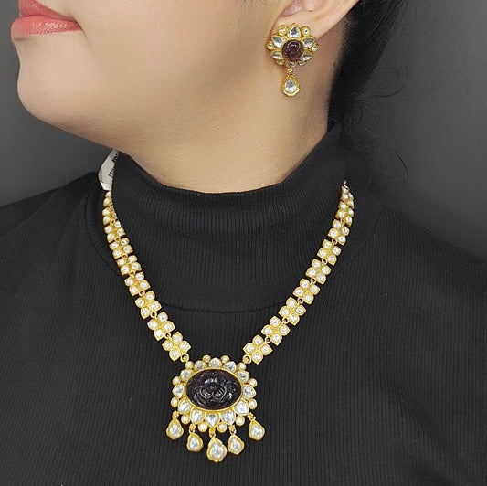 Apsara Purple Polki Set