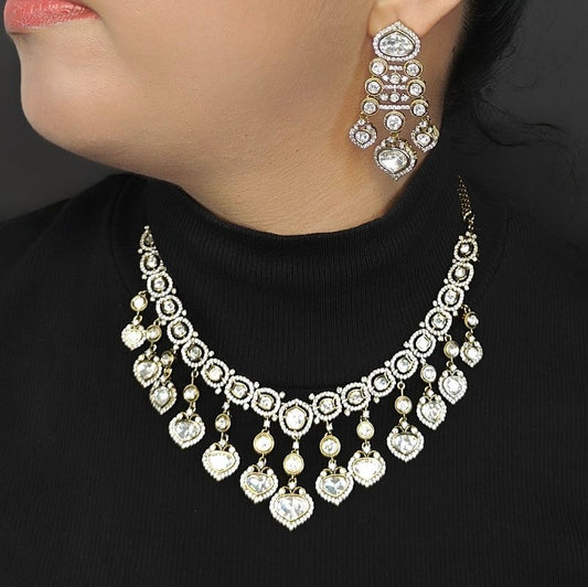 Damin Polki Neckline set