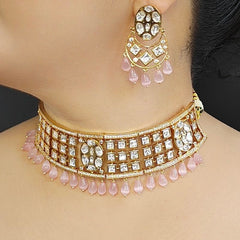 Yavi Pink Polki Choker