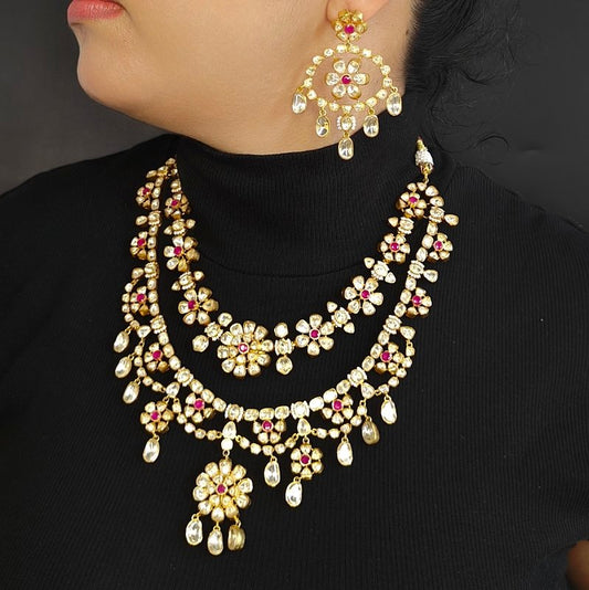 Shilpa Moissanite necklace set