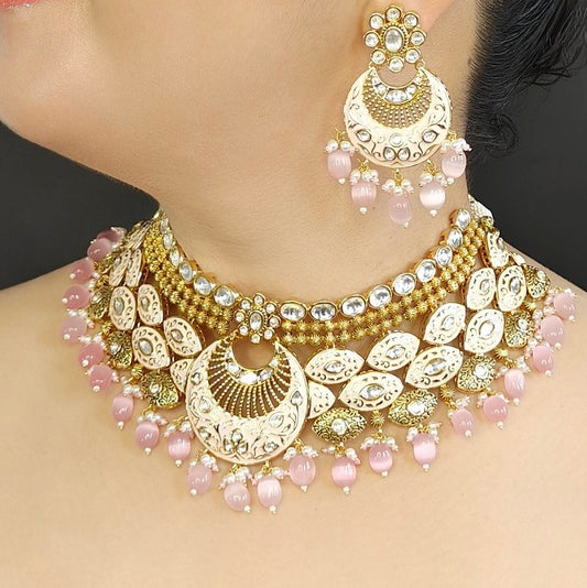 Mreenal Polki Choker Set