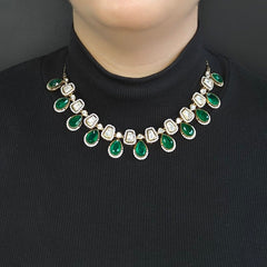 Meghna Polki Neckline set