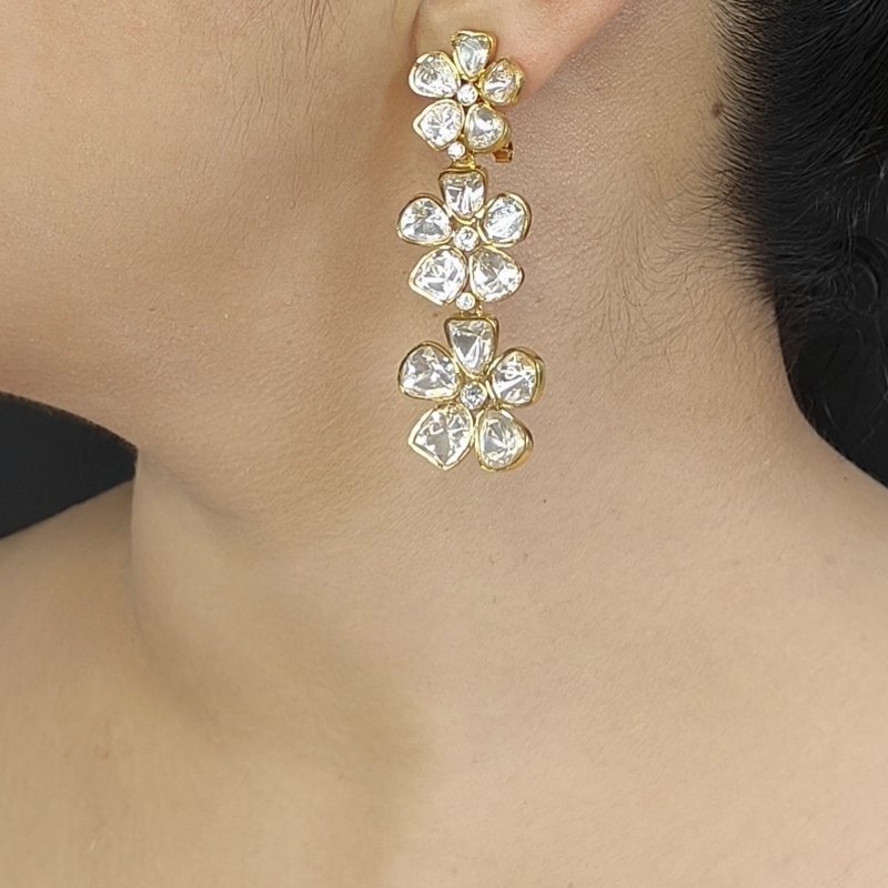 Ananaya moissanite danglers