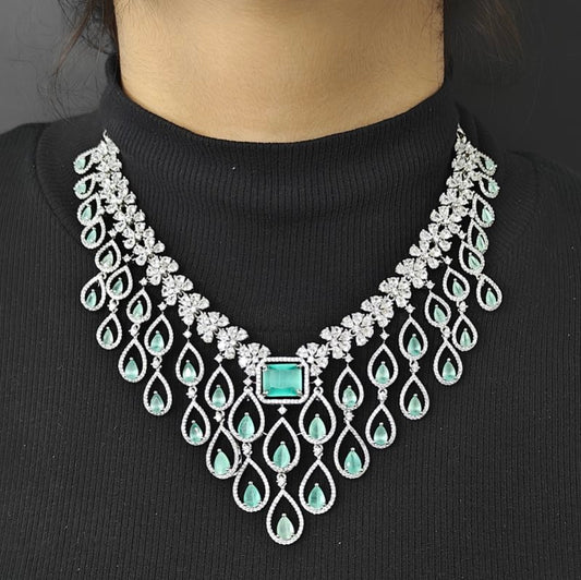 Emila Mint Green Necklace Set
