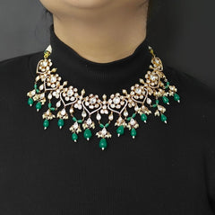 Sharmila emerald green set