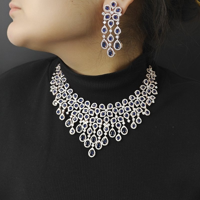 Mia Blue neckline set