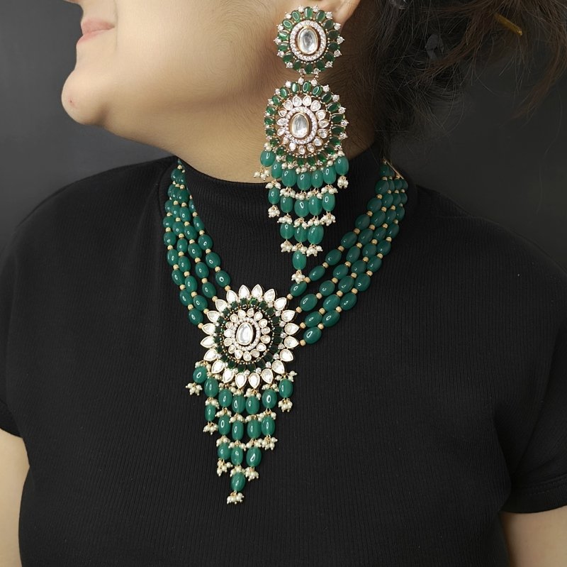 Hamida long Polki Set