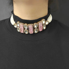 Anaima Polki Choker Set (Ruby)