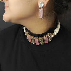 Anaima Polki Choker Set (Ruby)