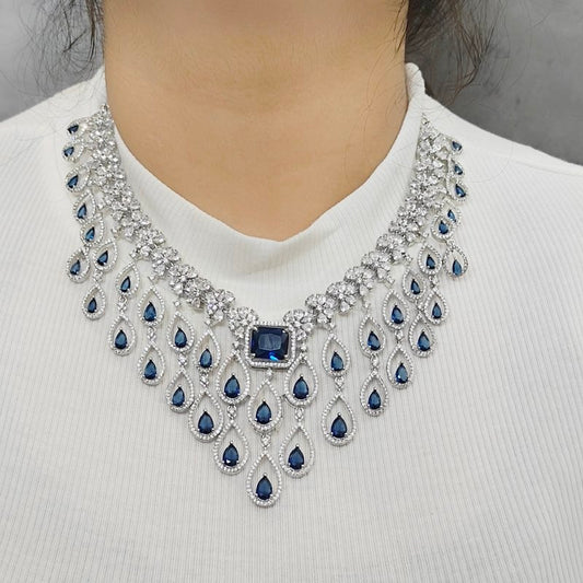 Emila Royla blue Necklace Set