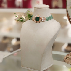 Beena Mint Green Choker Set