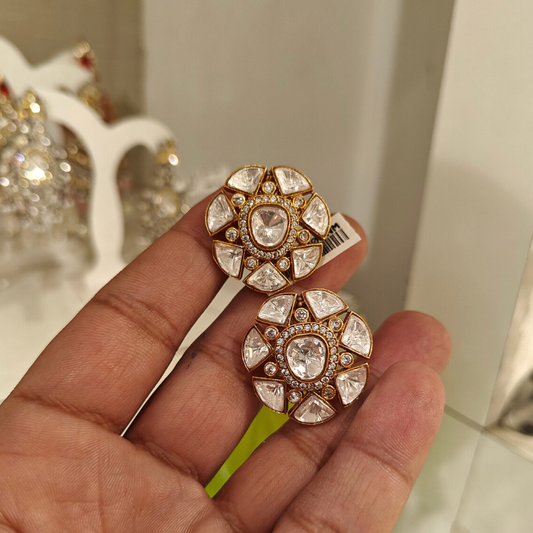 Rahat Polki Studs