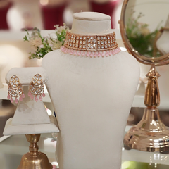 Yavi Pink Polki Choker