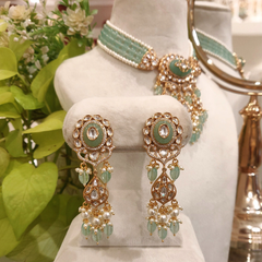 Aaryash Mint Polki Set