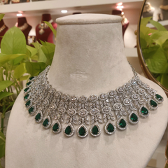 Hezal Green Necklace set