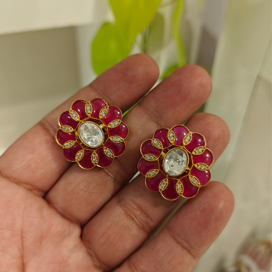 Padma Polki Studs