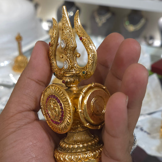 Lord bholenath Trishul Damru symbol coin sindoor dibiaa