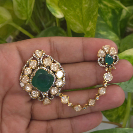 Moissanite designer brooch