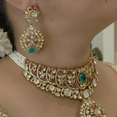 Aradhana Mossanite Polki bridal set