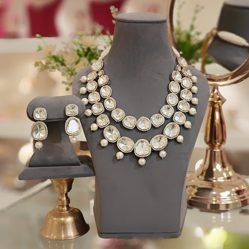 Akshara Polki Necklace Set