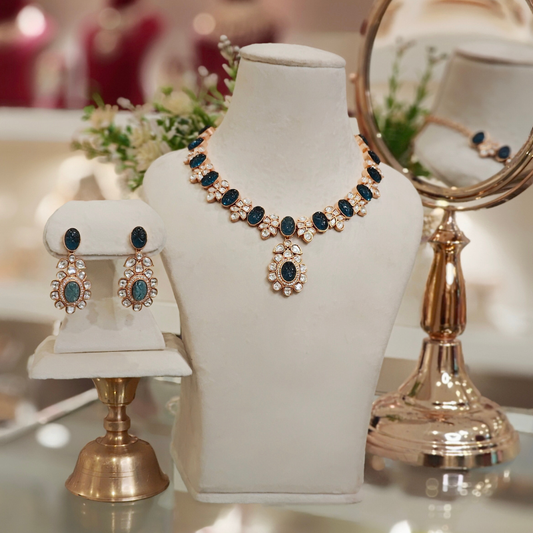 Eeshavi Polki Blue Set