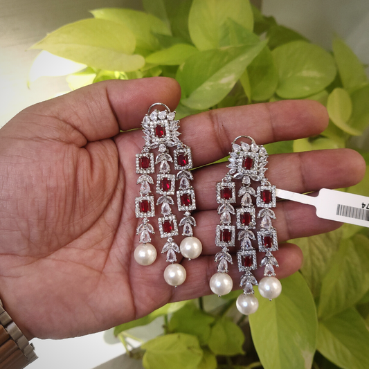 Aurora Red Ad Earrings