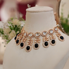 Anurima Royal Blue Polki Set