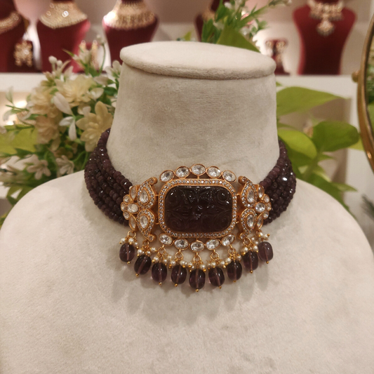 Avantika Purple Polki Set