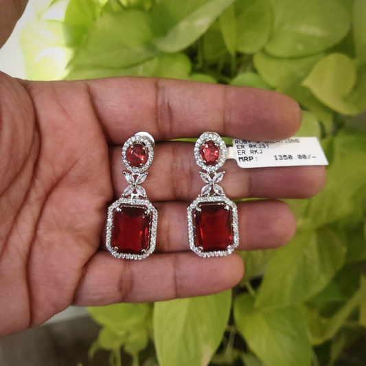 Isabella Maroon AD Earrings