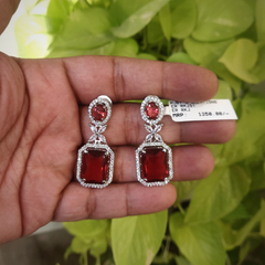 Isabella Maroon AD Earrings