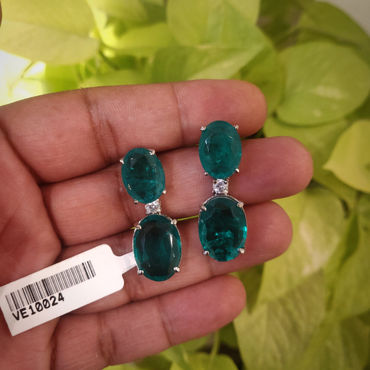 Sophia Emerald Green Earrings