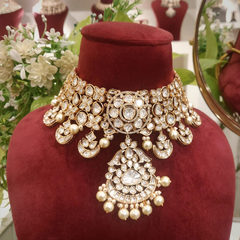 Ketki Pearl Polki Choker Set