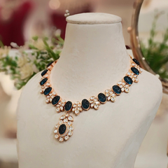 Eeshavi Polki Blue Set