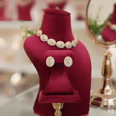 Dishani Mint Polki Set